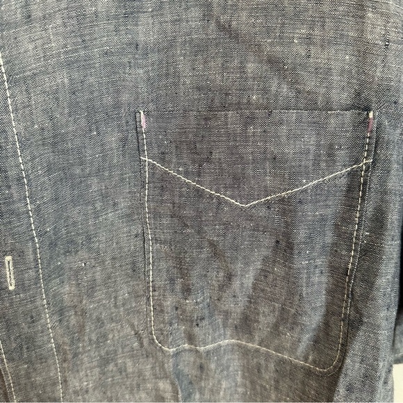 Tommy Bahama Men’s Short Sleeve Chambray Linen Button Front Shirt Sz XXL GUC - Picture 4 of 8